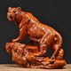 實(shí)木質(zhì)雕生肖上山老虎擺件風(fēng)水招財客廳玄關(guān)辦公室車(chē)內手辦工藝品 花梨木老虎【長(cháng)】 10cm