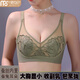莫代爾兔耳朵內(nèi)衣女含蠶絲大胸顯小聚攏無鋼圈防下垂性感刺繡蕾絲文胸罩 淺咖（單件） 90B 40C薄杯