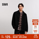森馬（Semir）夾克男格紋絨感雪尼爾牛仔外套冬季棉服寬松教練服103724108101