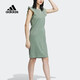阿迪達斯 （adidas）Neo荷葉袖T恤側邊鏤空休閑裙透氣運動(dòng)裙 IJ6605 XL碼