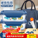 欣美雅（xinmeiya）玻璃飯盒可微波爐加熱學(xué)生上班族打包便當餐盒保鮮盒保溫飯盒袋 星海藍【大長(cháng)無(wú)隔】?jì)芍?060ml