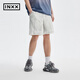 英克斯（inxx）APYD 美式休閑復古刷臟做舊五分褲破洞毛邊直筒短褲男女同款 本白 S