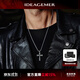 IDEAGEMER925銀十字架項鏈男士個(gè)性復古小眾百搭痞帥男生吊墜鎖骨鏈首飾品 十字架吊墜+鈦鋼鏈50CM支持刻字