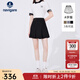 Navigare意大利小帆船半身裙女士夏季時(shí)尚顯瘦A字裙子簡(jiǎn)約休閑短款百褶裙 暗夜黑 M
