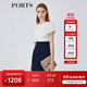 PORTS寶姿女裝春夏新品時(shí)尚Two-in-one疊片裝飾連衣裙LM8D198KWB008 丈青 M (6)
