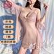 浪莎睡裙女性感火辣蕾絲網(wǎng)紗吊帶情調(diào)睡衣純欲風(fēng)家居服睡袍