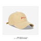 目丸韓版棒球帽女2025春夏季新款大頭圍顯臉小寬檐加大加深鴨舌帽子 卡其色-立體刺繡 均碼 (60-65CM)大頭圍