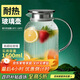 青蘋果耐熱玻璃涼水壺1.6L 可明火直燒冷水壺花茶壺泡茶圍爐煮茶壺