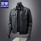 羅蒙【商場(chǎng)同款】高端商務(wù)PU皮修身夾克戶(hù)外機車(chē)休閑新款潮流男士外套