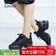 三沙（Sansha）運動(dòng)舞蹈鞋女軟底網(wǎng)面現代舞鞋廣場(chǎng)舞爵士舞鞋透氣 H26M 黑色 38 