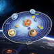 太陽(yáng)系地球儀立體拼圖8大行星天文地理科教拼裝模型手工diy玩具 太陽(yáng)系（中英雙語(yǔ)）