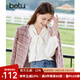 百圖betu女裝秋季新款襯衫多色法式蝴蝶結(jié)飄帶長袖襯衫女2307T43 白色 L
