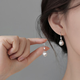 伊黛兒999銀耳釘女耳環(huán)2025年新款小眾輕奢耳飾耳鉤生日禮物送老婆女友 999銀水鉆耳鉤E3101