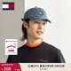 TOMMY JEANS25春夏新款男女純棉美式復古刺繡牛仔鴨舌帽棒球帽 牛仔藍1A4 均碼 （頭圍58cm）