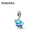 潘多拉（PANDORA）大吉象項鏈套裝漸變藍色玻璃吊飾幸運象征diy串珠生日禮物送女友 大吉象吊飾 均碼