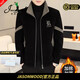 JASONWOOD【堅持我的】高端夾克男秋冬季中青年休閑立領(lǐng)呢子外套男裝冬裝  黑色【現貨速達】 L (建議110-120斤)