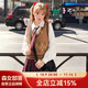 森女部落原創(chuàng  )無(wú)人區玫瑰紅格JK半身裙高腰百褶裙女學(xué)院風(fēng)格裙女裙 無(wú)人區玫瑰45cm（單件） （單件） M （單件）