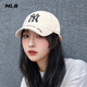 MLB官方 帽子男女韓版情侶遮陽(yáng)帽新款休閑硬頂鴨舌帽棒球帽3ACPKP02N 紐約洋基隊/米黃色 均碼 F