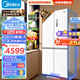 美的（Midea）M60系列60cm薄483升平嵌十字雙開(kāi)四開(kāi)門(mén)超薄嵌風(fēng)冷無(wú)霜一級變頻家用電冰箱BCD-483WSPZM(E)大白豚