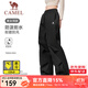 駱駝（CAMEL）漫游褲女2025秋冬新品戶(hù)外防潑水梭織運動(dòng)工裝褲男 J35CA66025，幻影黑，中性 XL
