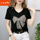 紅蜻蜓t恤女短袖新款2026年春夏季顯瘦女裝女士打底短袖女上衣衫 黑色短袖 L 【建議105-120斤】