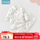 優(yōu)奇寶寶套裝秋冬夾棉保暖衣服嬰兒純棉夾棉內(nèi)衣兒童秋衣秋褲薄棉秋裝 萌萌小象 80
