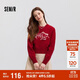 森馬（Semir）毛衣女短款蝴蝶結少女感2025春季圓領(lǐng)正肩套頭衫顯瘦109125107005