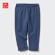 優(yōu)衣庫嬰幼兒寶寶搖粒絨緊身褲打底褲內里加絨褲469645 68 深藍色 120