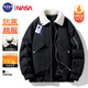 NASA GISS棉服男冬季韓版潮流寬松翻領(lǐng)工裝保暖棉襖棉衣外套男裝 黑色 XL