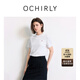 歐時(shí)力OCHIRLY 愛(ài)心刺繡短袖t恤女圓領(lǐng)休閑百搭上衣2025夏季新品 白色 M