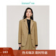 茵曼（INMAN）法式通勤單排扣西裝2025春秋季女裝新款正肩長(cháng)袖西服外套 卡其色 M