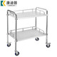 康迪普 加厚不銹鋼推車80*48*86cm多層手推車器械換藥儀器工具小推車 二層特大號