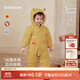 babylove嬰兒連體衣冬季加厚夾棉寶寶連帽哈衣保暖外出服造型棉服 藤黃 73cm