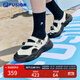 FILA FUSION斐樂(lè )瑪麗珍涼鞋女鞋夏涼拖魔術(shù)貼海螺沙灘鞋子 微白/黑-WB 36.5