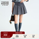 Teenie Weenie小熊女裝半身裙2025秋季新款甜美俏皮約克褶格子短裙 藏青色 M