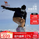 駱駝（CAMEL）羽絨內膽三合一防水加絨三防沖鋒衣AD12263514B幻影黑,男女XXL