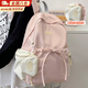 梵昇昱日系ins小清新蝴蝶結少女雙肩包百搭可愛(ài)書(shū)包大學(xué)生輕便旅行背包 粉色雙肩包