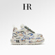 HR赫蓮娜【頑刻街潮】女鞋2026春季新款小眾厚底板鞋時(shí)尚小個(gè)子增高 白色 37