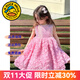 G.DUCKKIDS公主裙女童連衣裙夏季2025新款兒童蓬蓬裙玫瑰花仙子tutu蓬蓬裙子 圖片色+頭飾 100 尺碼2~3歲【 90-100cm】