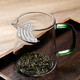 一朵棠 茶漏一體玻璃茶杯大容量帶濾網(wǎng)泡茶杯茶具配件 玻璃月牙杯-綠把
