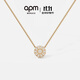 APM MonacoSoleil時(shí)尚金黃色星羅盤(pán)項鏈圓形吊墜禮物送女友