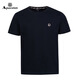 雅格獅丹Aquascutum 純棉圓領(lǐng)打底衫經(jīng)典短袖T100%棉百搭休閑TS10 深藍色 XL
