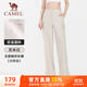 駱駝（CAMEL）工裝褲女防潑水戶(hù)外運動(dòng)休閑梭織長(cháng)褲 Y24CAYL6622B 灰米白 L