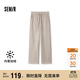 森馬（Semir）[商場同款]休閑褲女加絨長褲簡約冬2024仿呢闊腿褲101724127016A