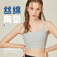 集姻集姻云感吊帶束胸內衣大胸顯小舒適超平塑胸縮胸運動(dòng)背心女 全灰 L
