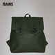Rains雙肩包電腦包大容量背包徒步旅行包防水書(shū)包學(xué)院輕商務(wù)男女 綠色瑕疵款特價(jià)清倉【些許刮痕折痕/污漬，介意勿拍】