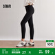 森馬（Semir）休閑褲女修身磨毛輕暖小腳褲2024秋冬新款顯腿長(cháng)九分鯊魚(yú)褲瑜伽褲 黑色90001 L