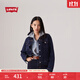 Levi's李維斯女士美式懷舊復古巴恩風(fēng)時(shí)尚深藍顯瘦牛仔夾克外套 深牛仔色 S