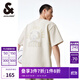 杰克·瓊斯（JACK&JONES）NBA聯(lián)名雄鹿隊(duì)夏季新款個(gè)性運(yùn)動(dòng)短袖T恤字母壓印刺繡男224201230 A00 月光灰 M