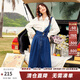 兩三事復(fù)古牛仔背帶裙女2025春季新款冬季新款牛仔裙半身裙裙子一人相伴 牛仔藍(lán)（小個(gè)子） M